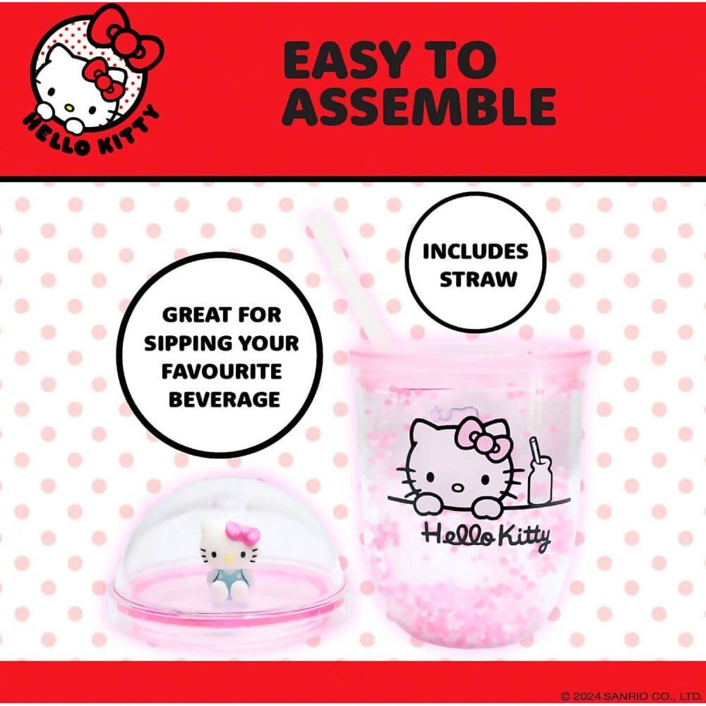 Hello Kitty and Friends - Hello Kitty Boba Cup 350ml - Jasnor