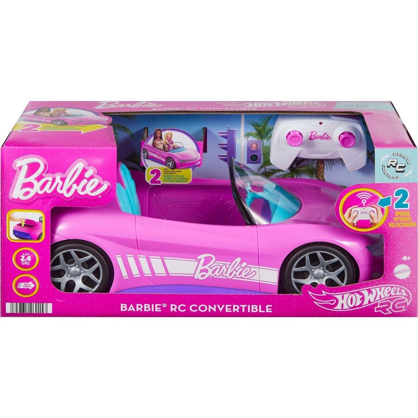 Hot Wheels - Barbie RC Convertible Vehicle - Mattel