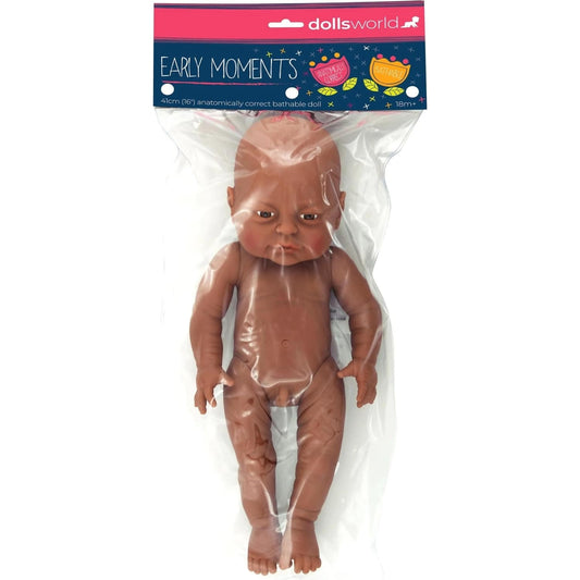 DollsWorld - Early Moments (41cm) Bathable Baby Doll - Boy