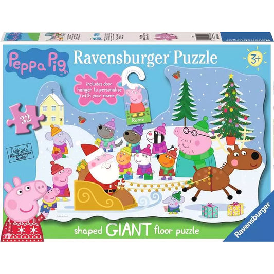 Ravensburger - Peppa Pig Christmas Shaped Giant Floor Puzzle 32 Pieces