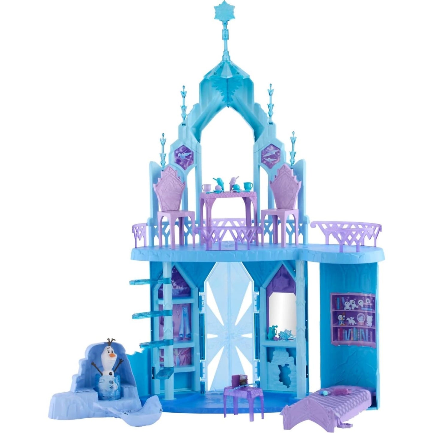 Disney Frozen- Elsa's Frozen Ice Palace Castle Playset with Olaf & Accessories - Mattel