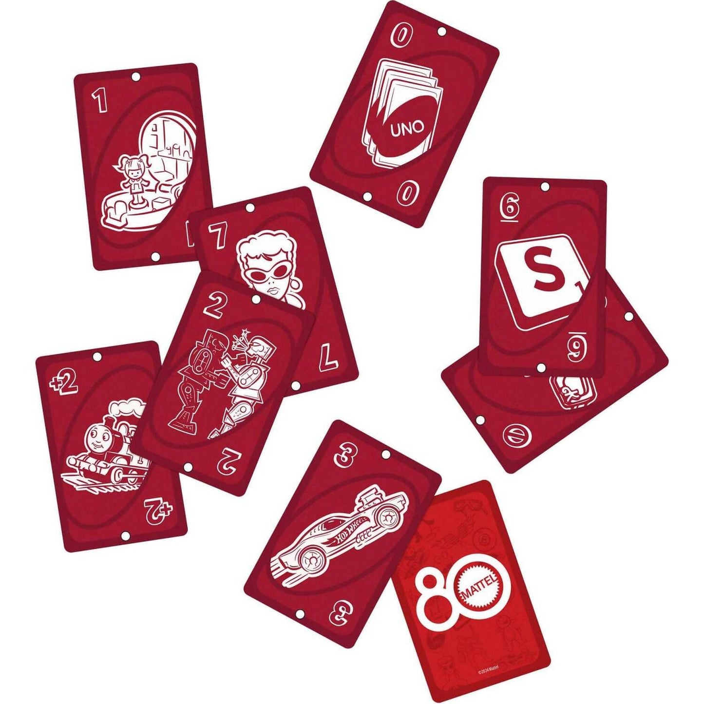 UNO - Mattel 80th Ruby Red Card Game