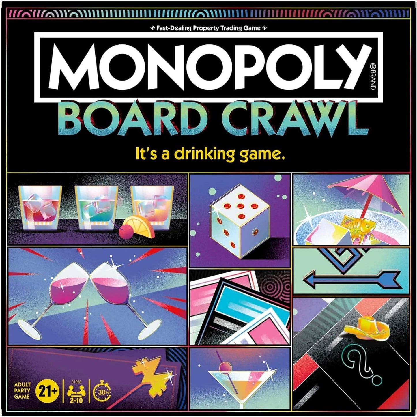 Hasbro Gaming - Monopoly Board Crawl Party Drinking Game for Adults