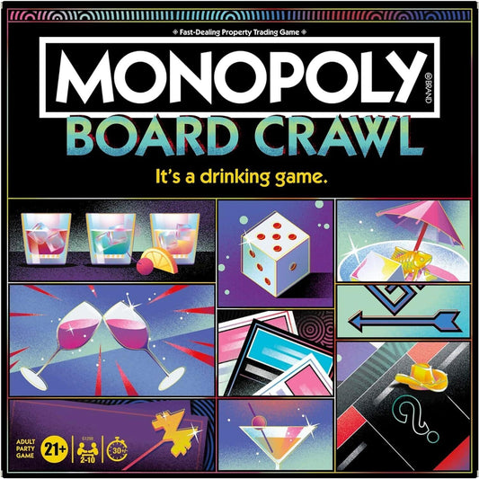 Hasbro Gaming - Monopoly Board Crawl Party Drinking Game for Adults