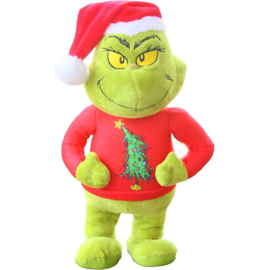 Cotton Candy - Xmas Dr. Seuss The Grinch Side Stepper Christmas Jumper 30cm Animated Plush