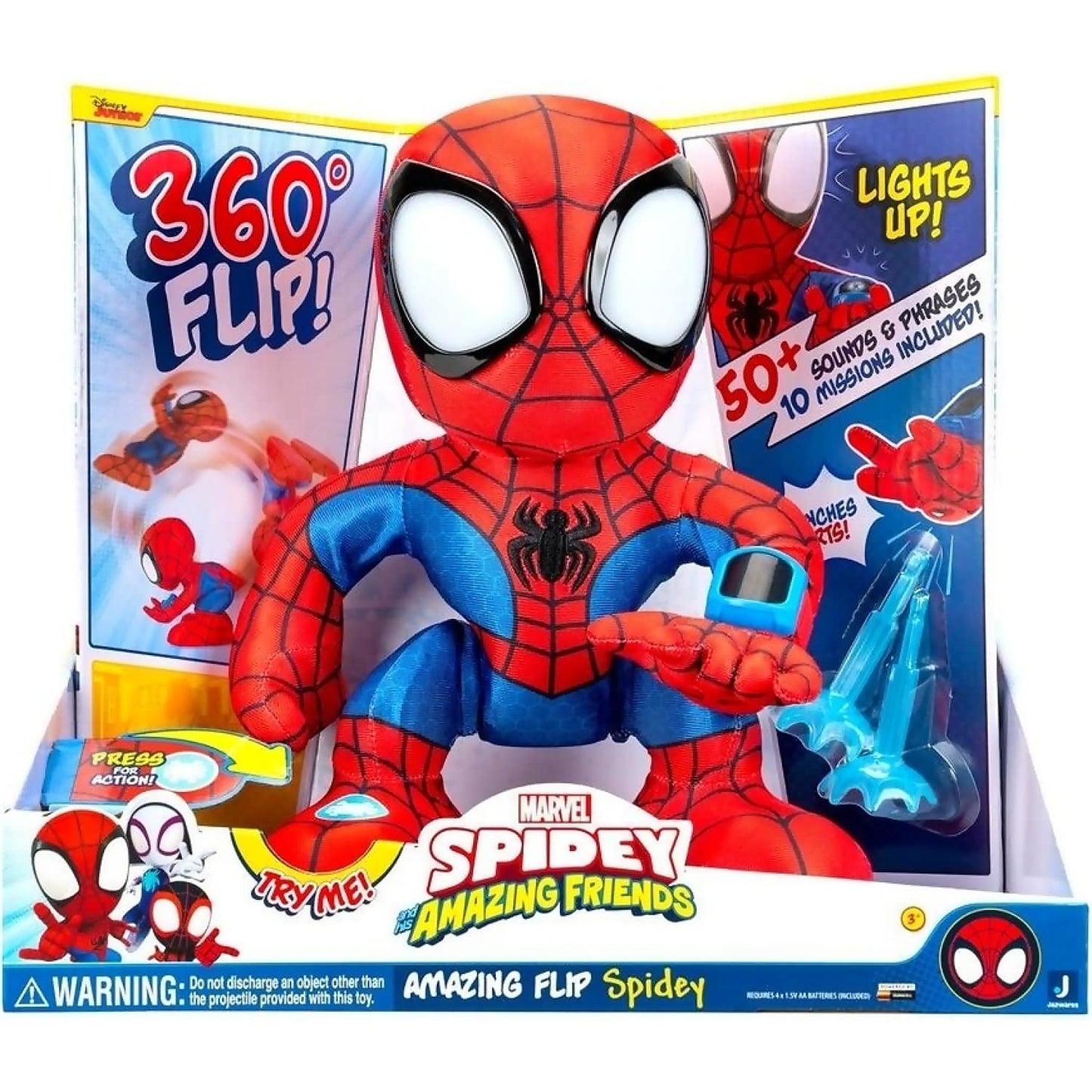 Marvel - Spidey and His Amazing Friends Amazing Flip Spidey Plush