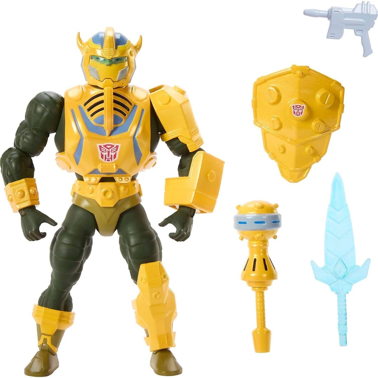 Masters of the Universe - Origins & Transformers Bumblebee Armor Man At Arms Action Figure 5.5-Inch - Mattel