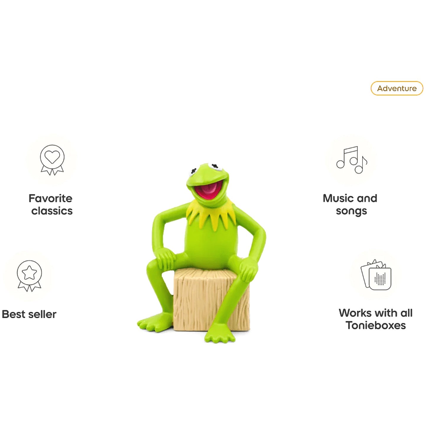 Tonies - Disney the Muppets: Kermit the Frog Tonie Audio Character (Toniebox not Included)