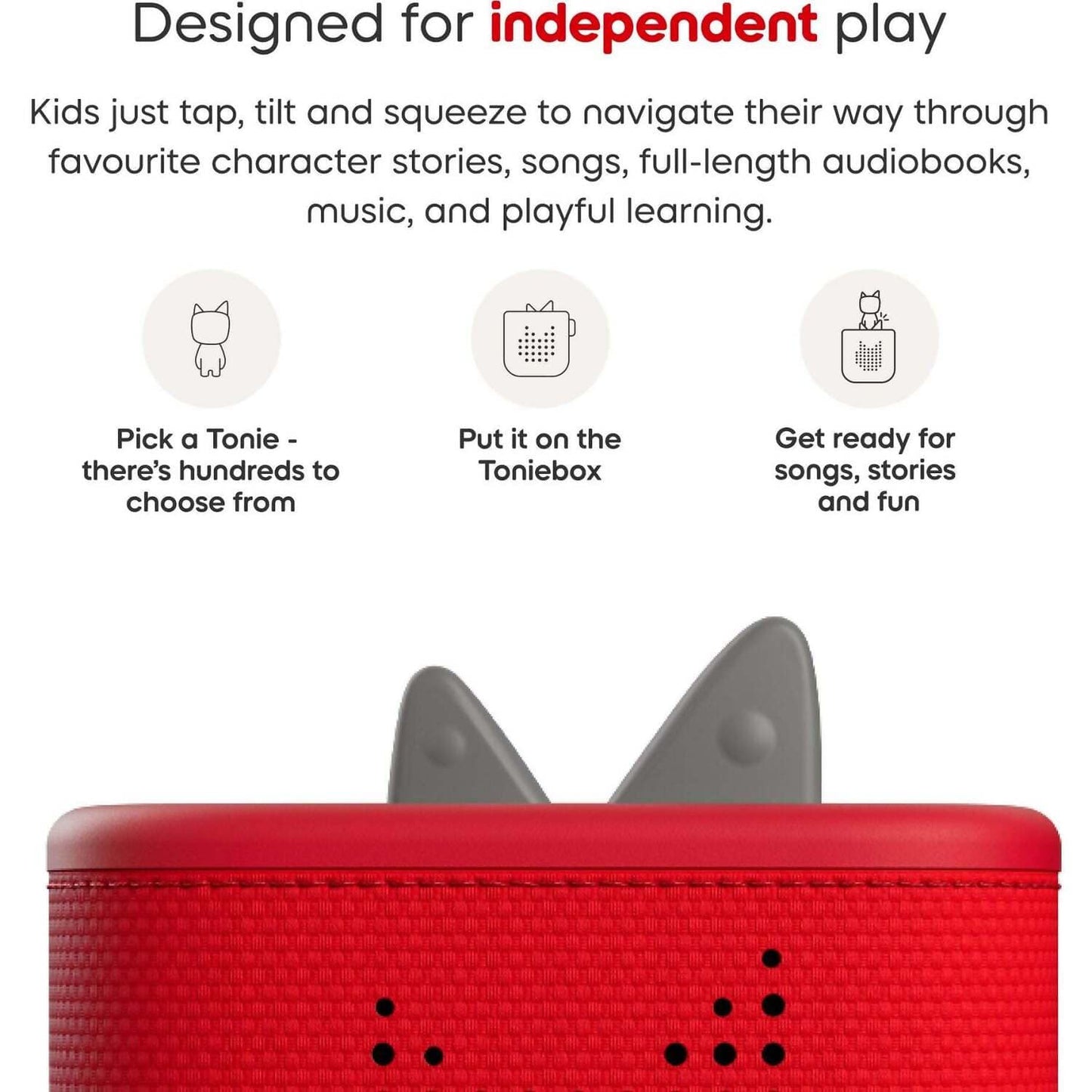 Tonies - Toniebox 2 Creative Tonie Rubie Starter Set - Sunset Red