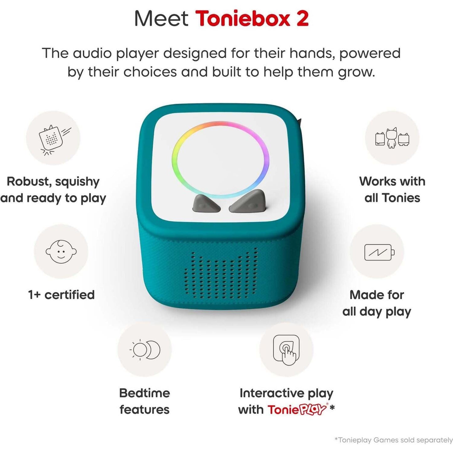 Tonies - Toniebox 2 Creative Tonie Rubie Starter Set - Tropical Teal