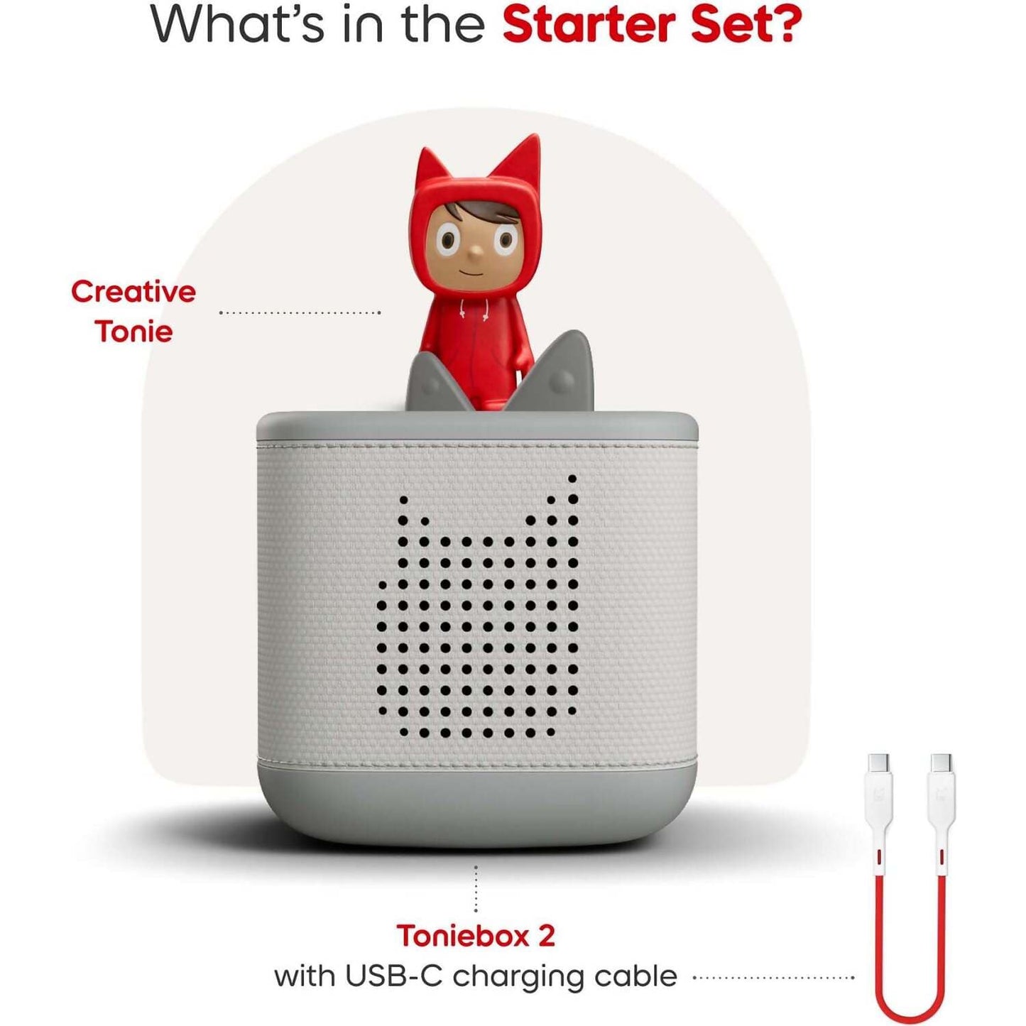 Tonies - Toniebox 2 Creative Tonie Rubie Starter Set - Moon Grey