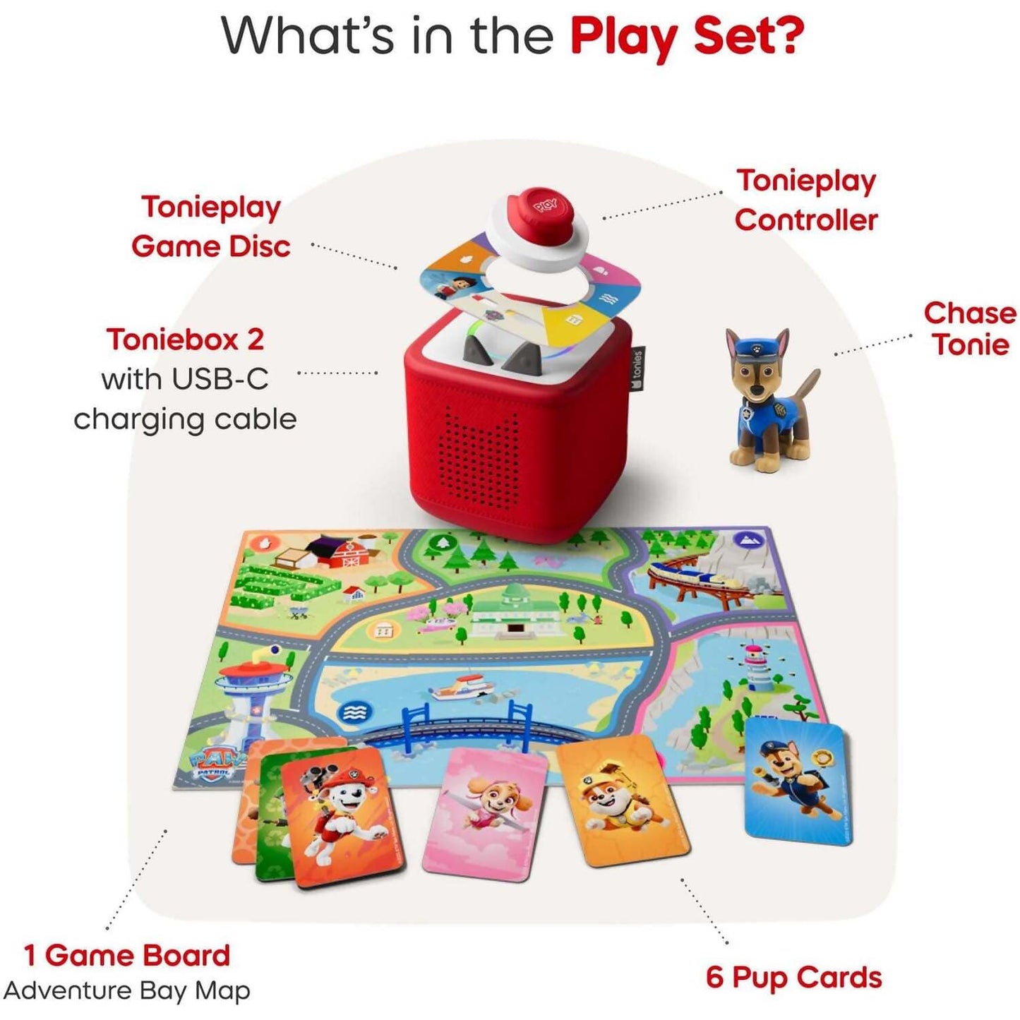 Tonies - Toniebox 2 PAW Patrol Full Play Set - Sunset Red
