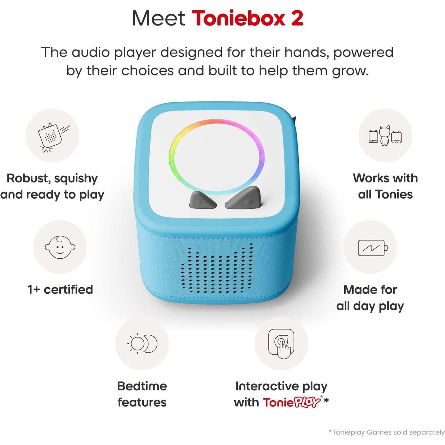 Tonies - Toniebox 2 Creative Tonie Rubie Starter Set - Sky Blue