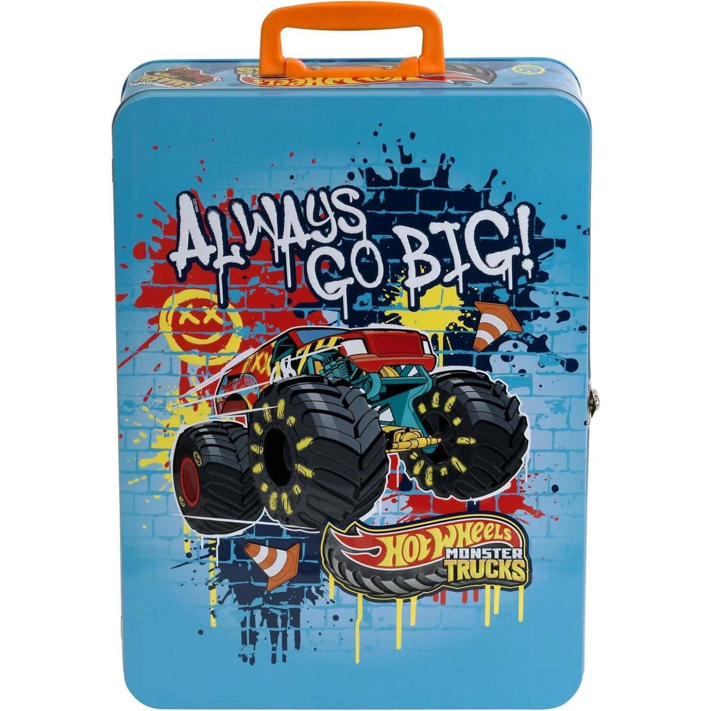 Hot Wheels - Collection Tin Carry Storage Case for 8 Monster Trucks