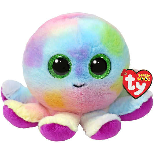 Ty Beanie Boos - Bubbles Rainbow Octopus Small 15cm Plush