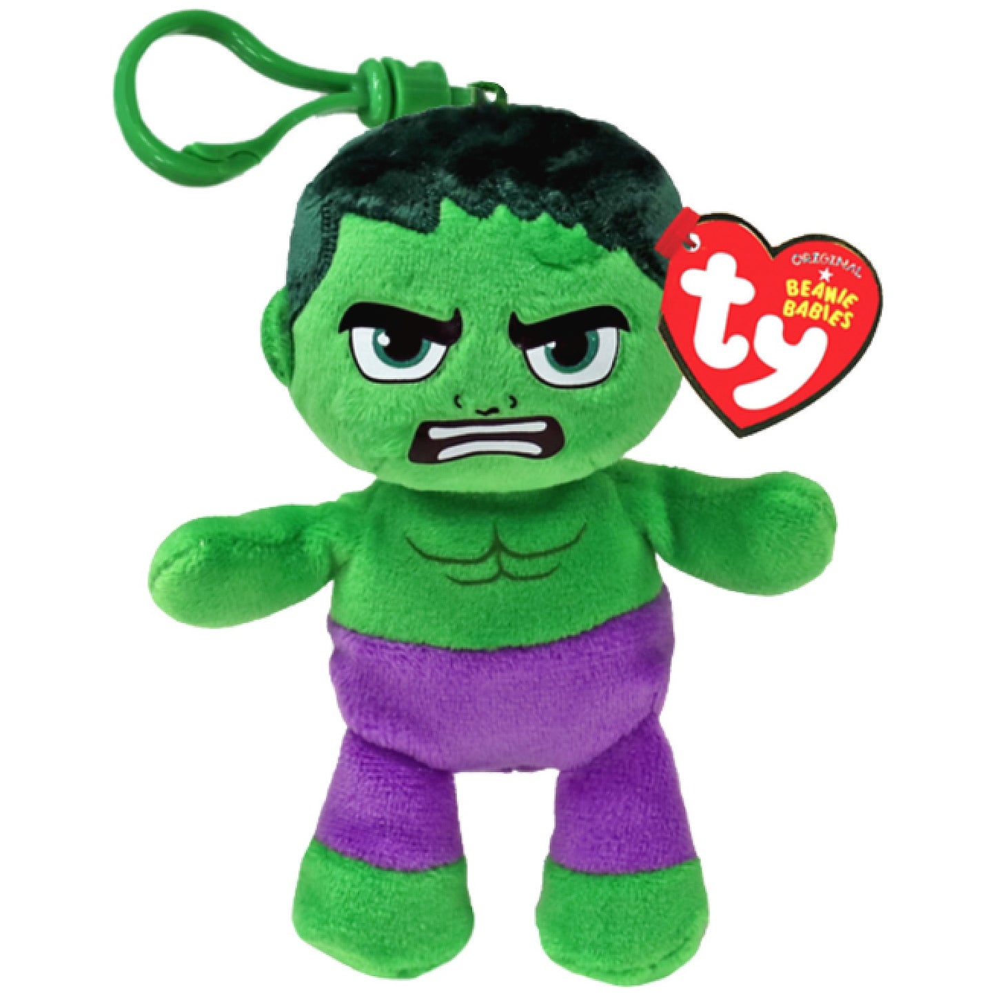 Ty - Beanie Babies Clip Marvel Hulk 5-inches Plush