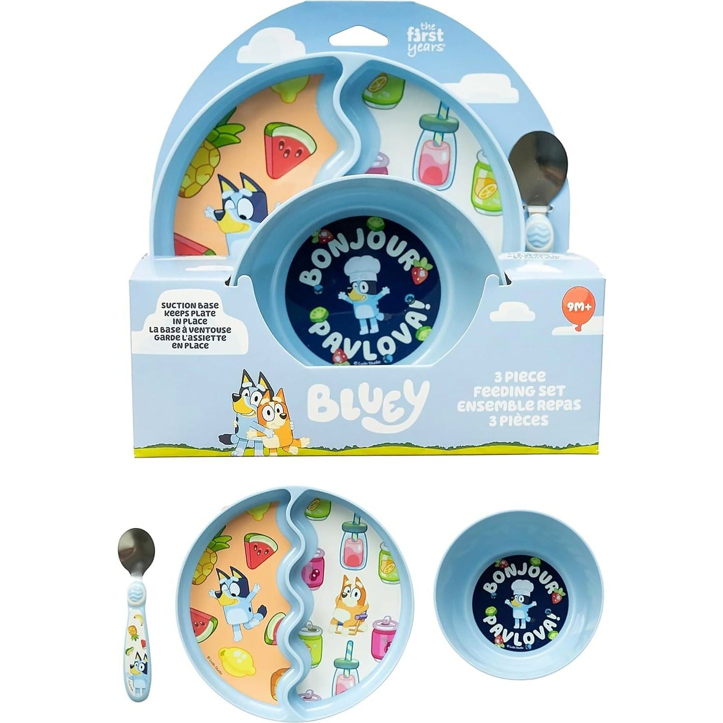 TOMY - Bluey The First Years 3 Piece Feeding Set