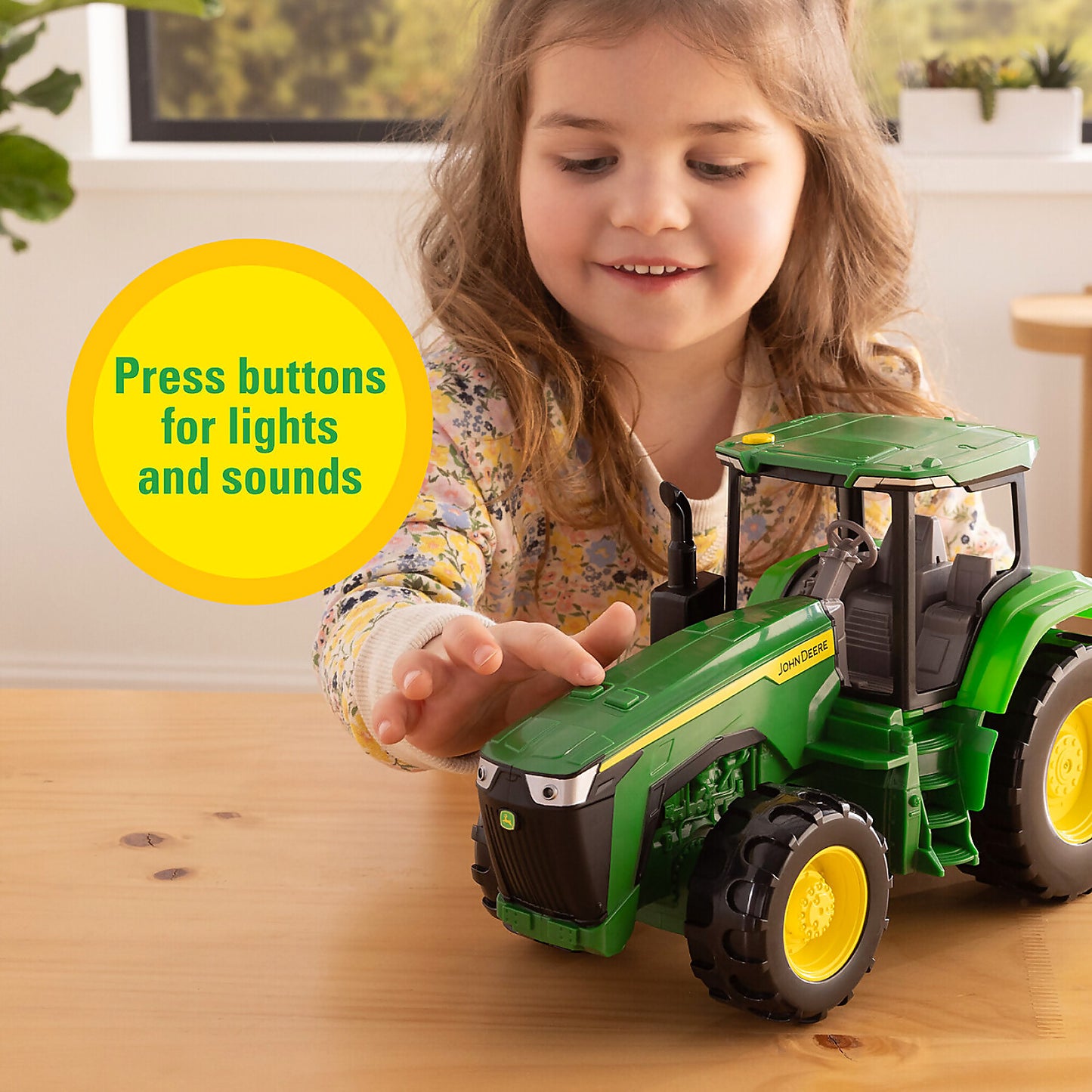 John Deere - Lights & Sounds Tractor Toy 12-Inches