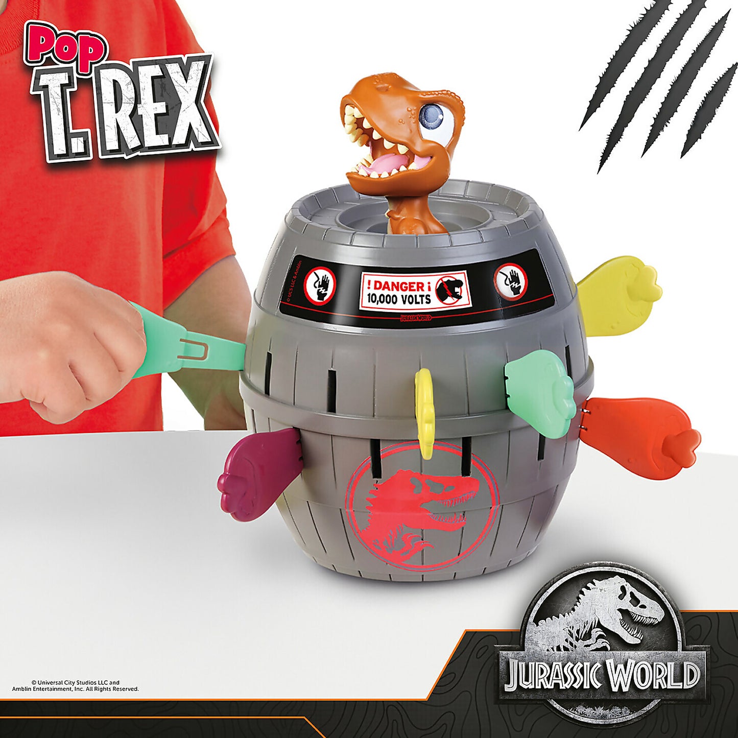 Tomy -  Games - Jurassic World Pop Up T.rex Game