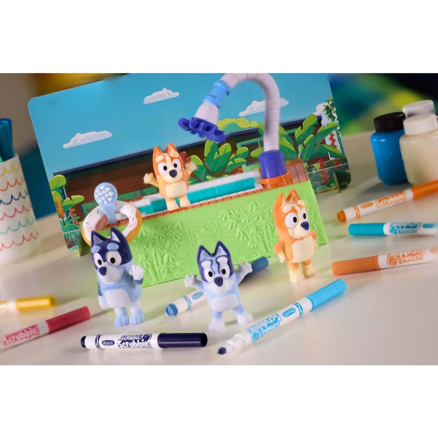 Crayola - Scribble Scrubbie Bluey Poolside Playset