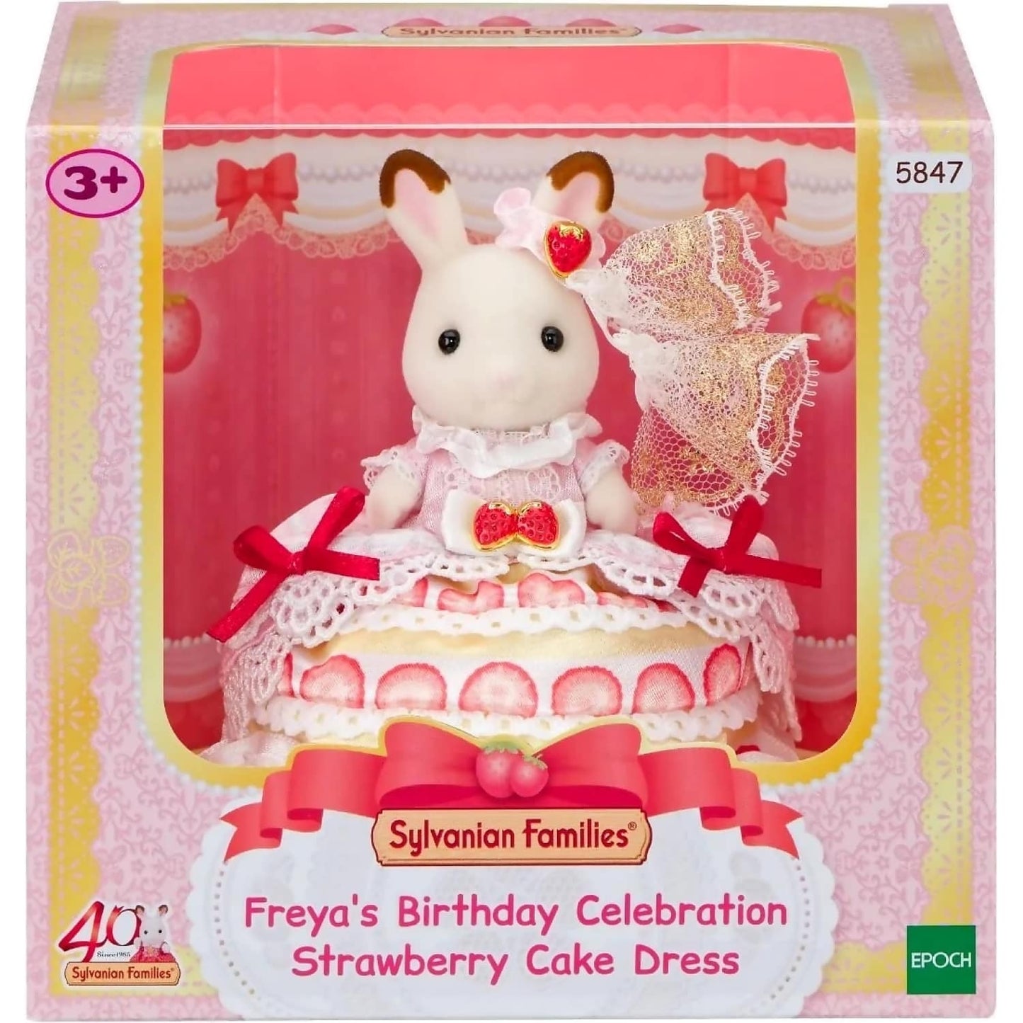 Sylvanian Families - Freya's Birthday Celebration Strawberry Cake Dress