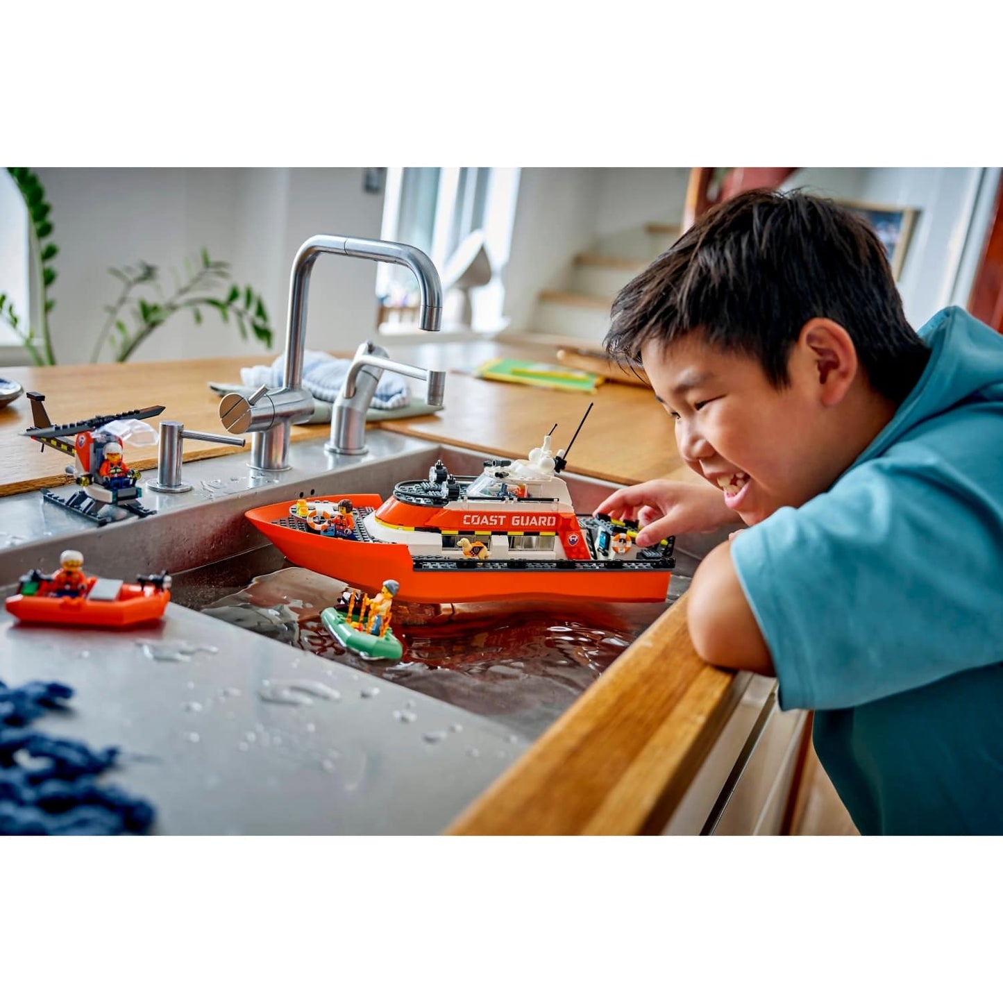 LEGO 60504 Coast Guard Rescue Boat & Helicopter - City