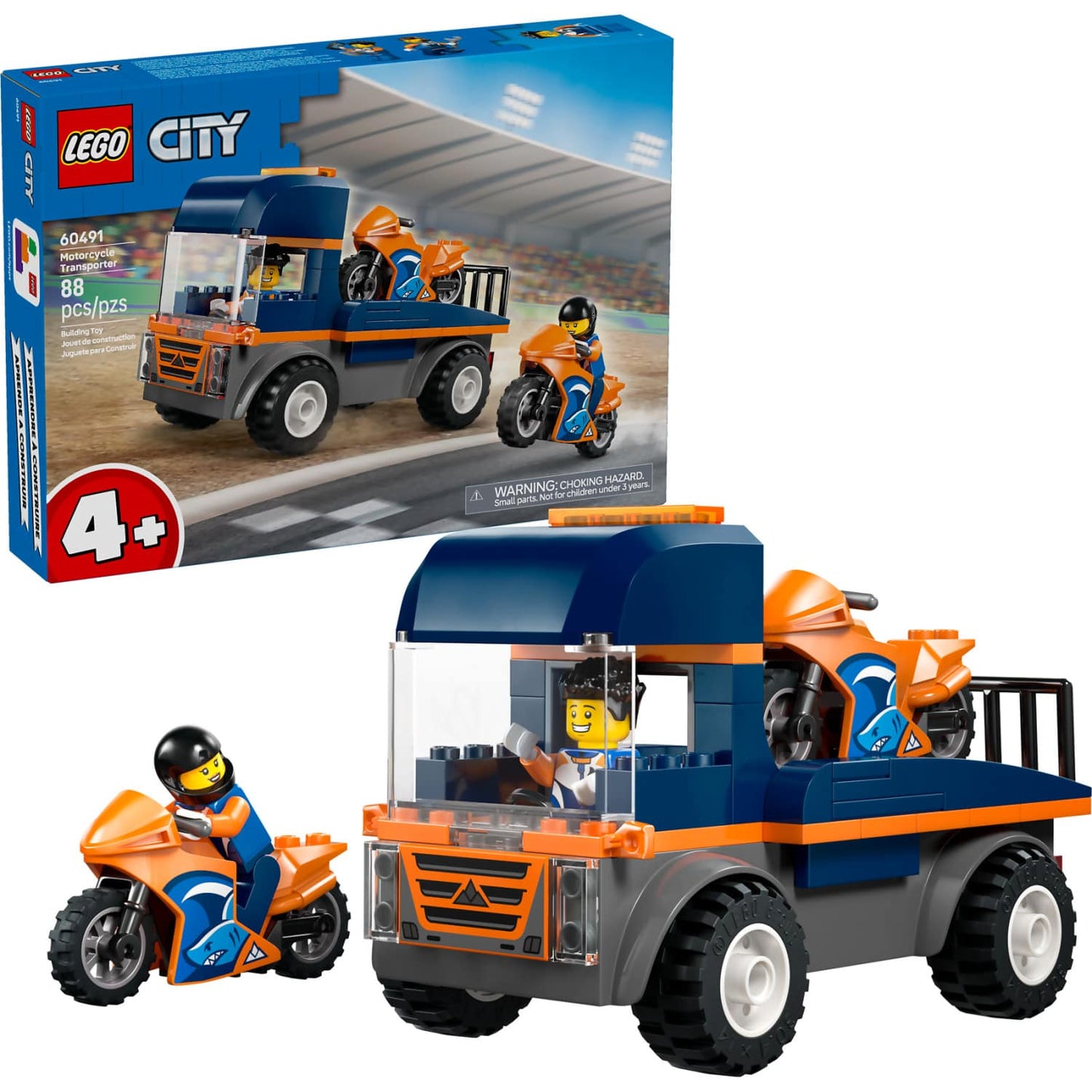 LEGO 60491 Motorcycle Transporter - City 4+