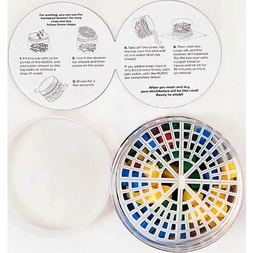 StickiKubes - Original Tub 125pce Mini Stacking Cubes - Johnco