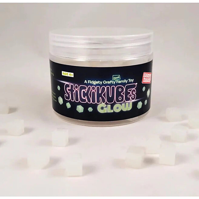 StickiKubes - Glow in the Dark Tub 125pce - Johnco