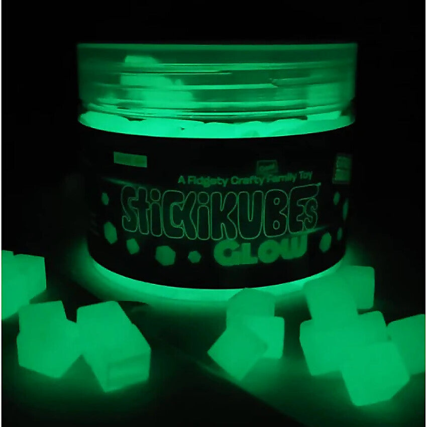 StickiKubes - Glow in the Dark Tub 125pce - Johnco