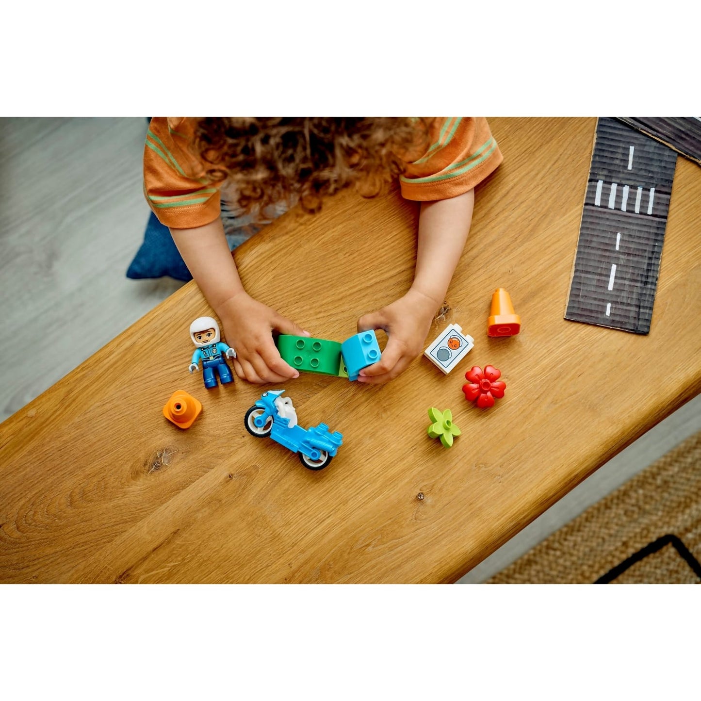 LEGO 10471 Blue Police Motorcycle - Duplo