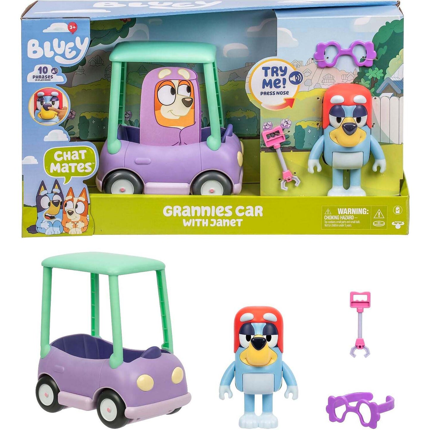 Bluey - Chat Mates Grannies Car with Janet