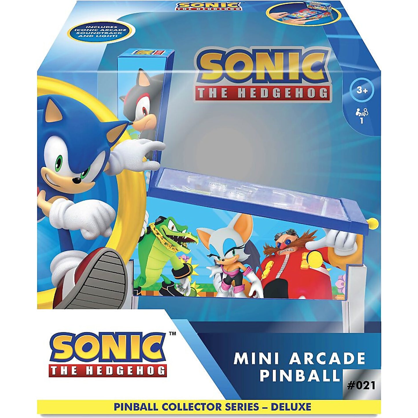 Sonic -  The Hedgehog - Mini Arcade Pinball Collector Series Deluxe