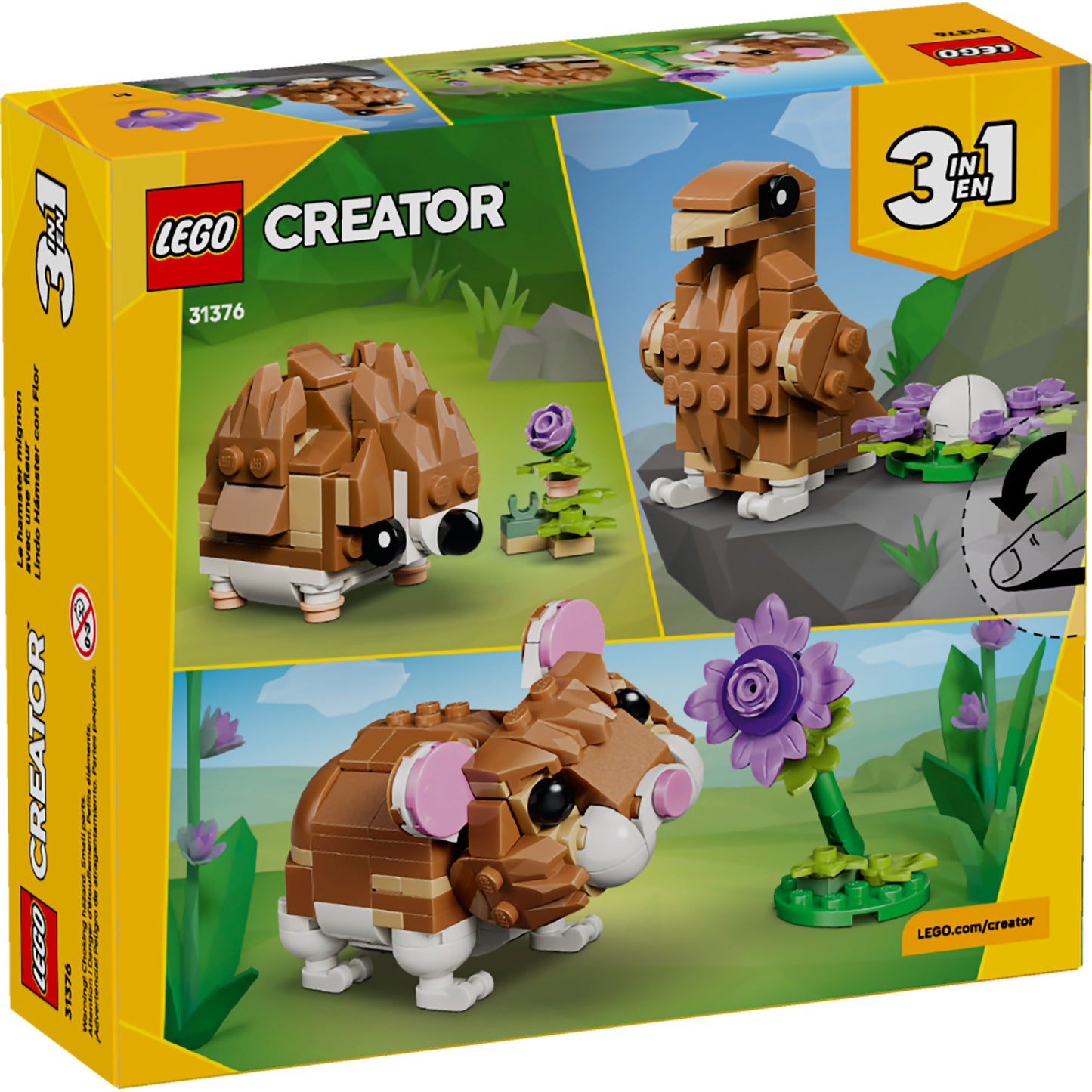 LEGO 31376 Cute Hamster with a Flower - Creator 3-in-1