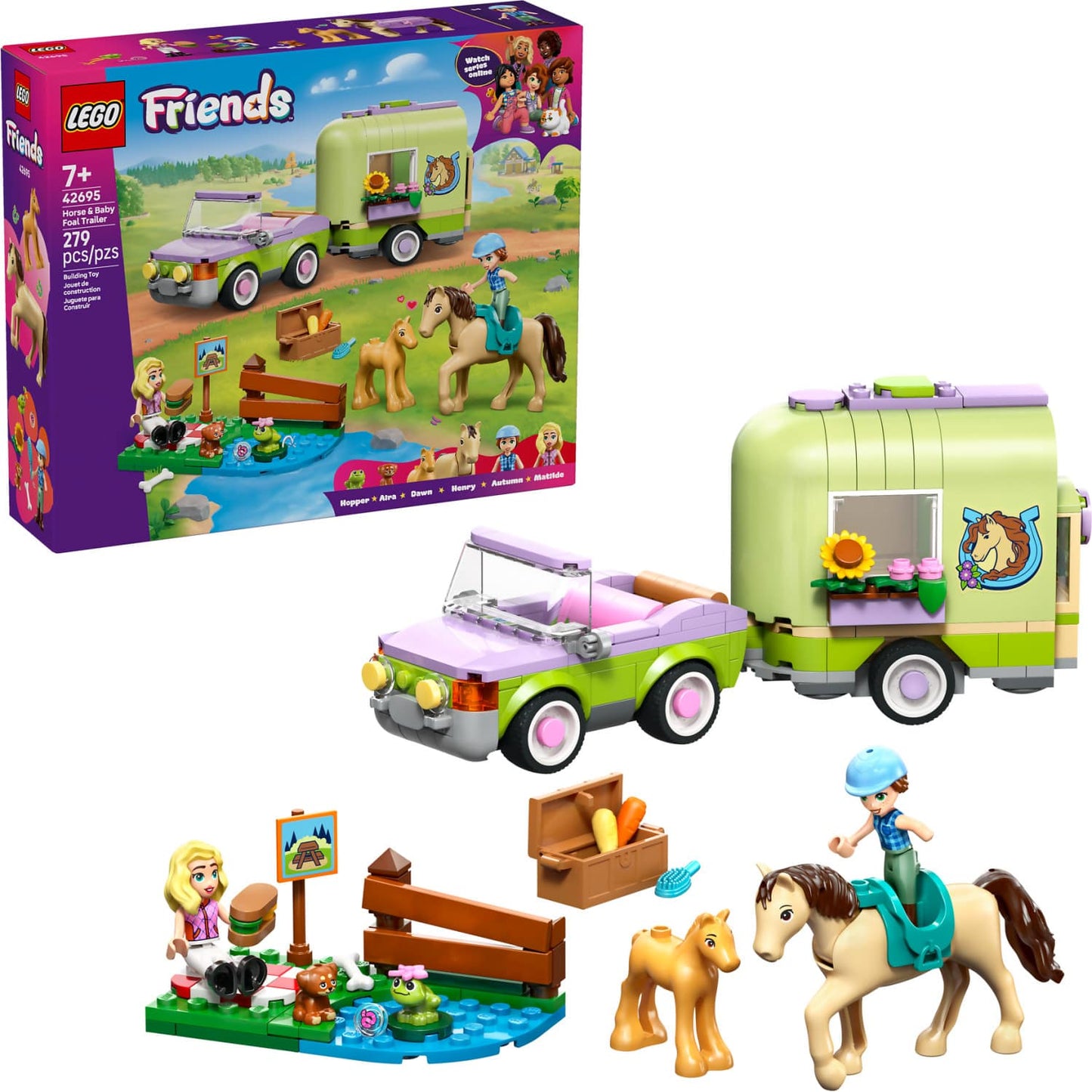 LEGO 42695 Horse & Baby Foal Trailer - Friends