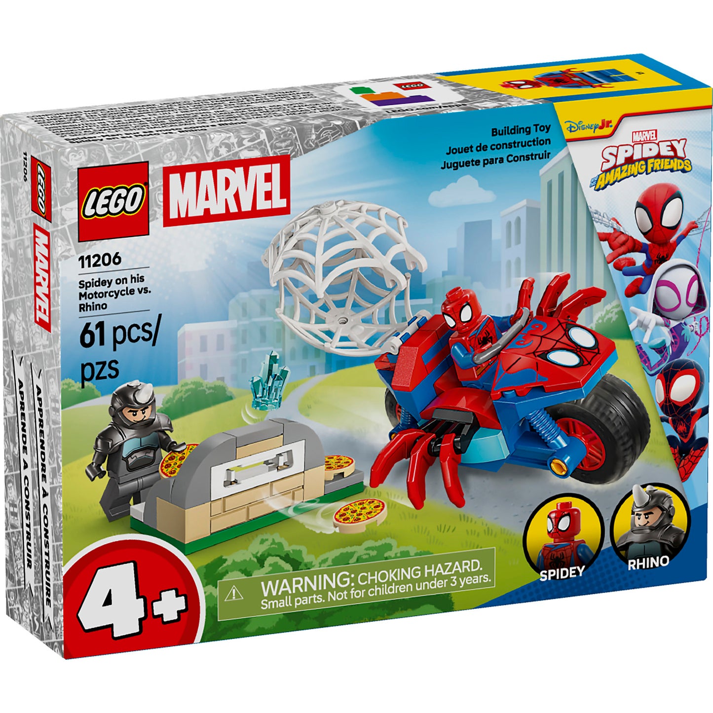 LEGO 11206 Spidey on his Motorcycle vs. Rhino - Marvel Super Heroes 4+