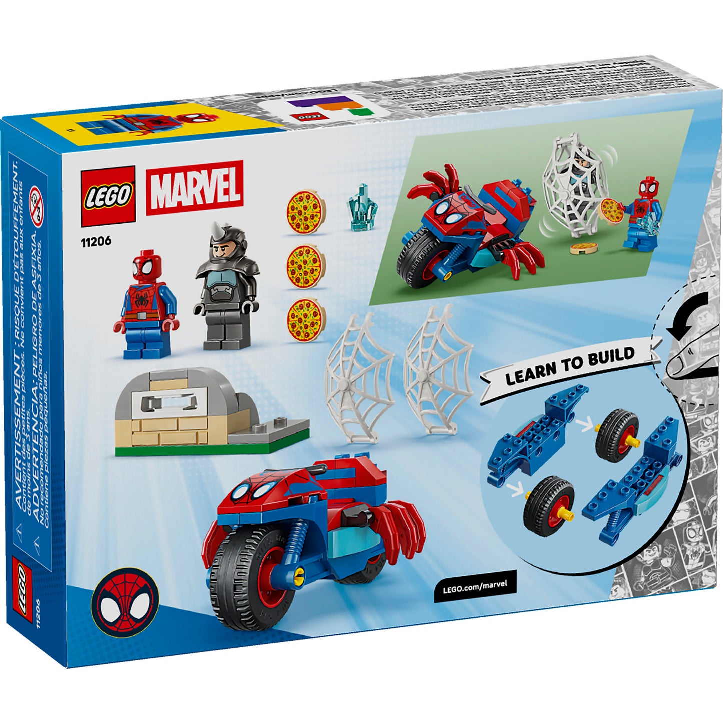 LEGO 11206 Spidey on his Motorcycle vs. Rhino - Marvel Super Heroes 4+