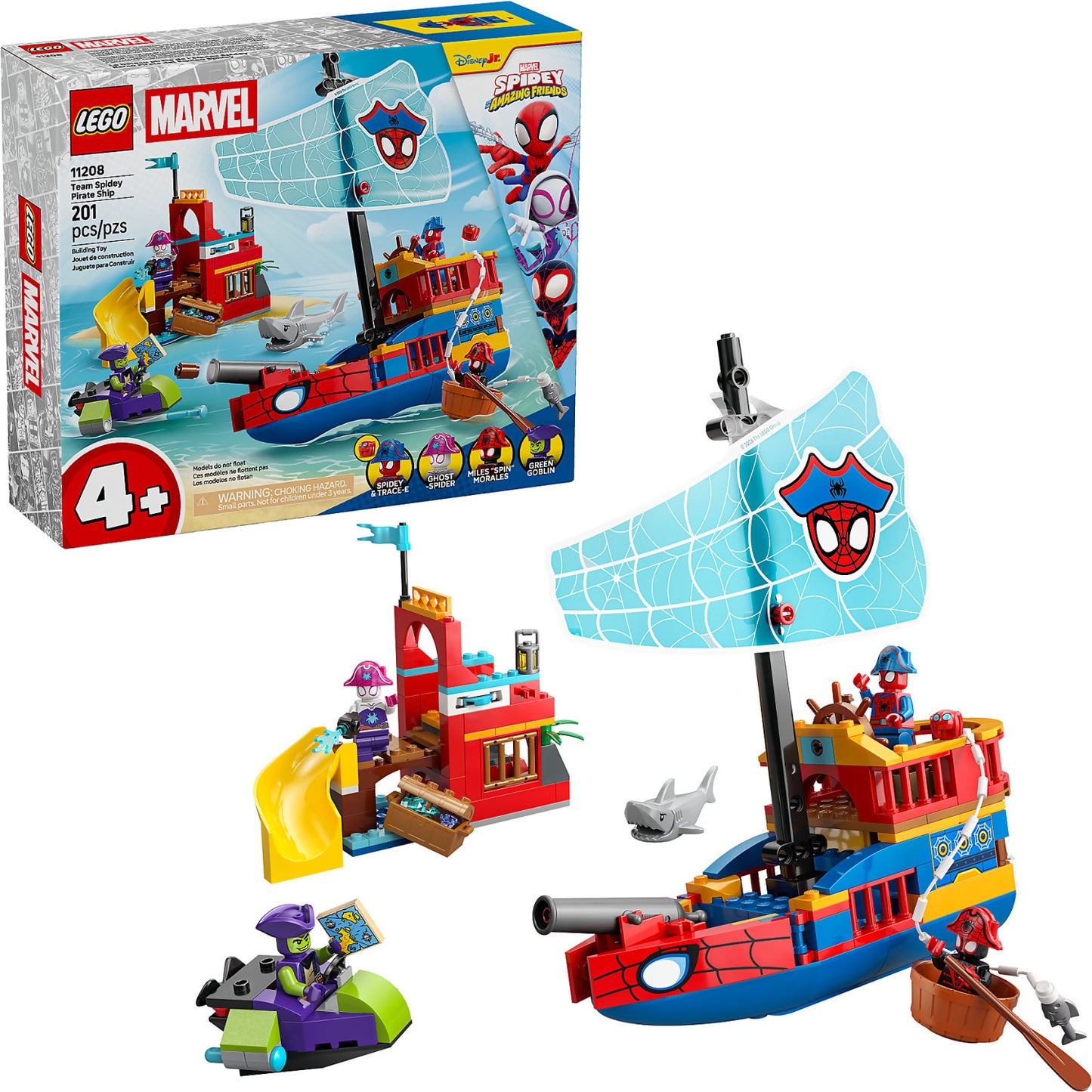 LEGO 11208 Team Spidey Pirate Ship - Marvel Super Heroes 4+