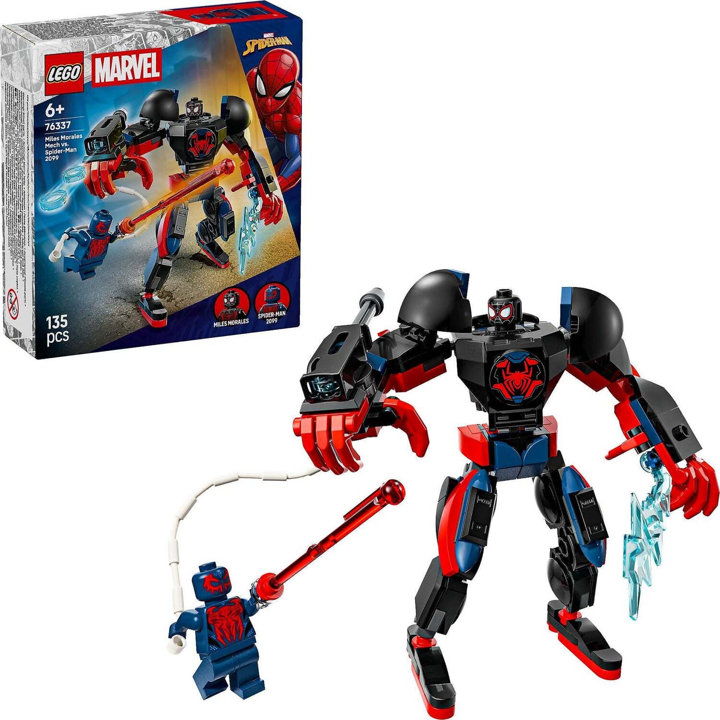LEGO 76337 Miles Morales Mech vs. Spider-Man 2099 - Marvel Super Heroes