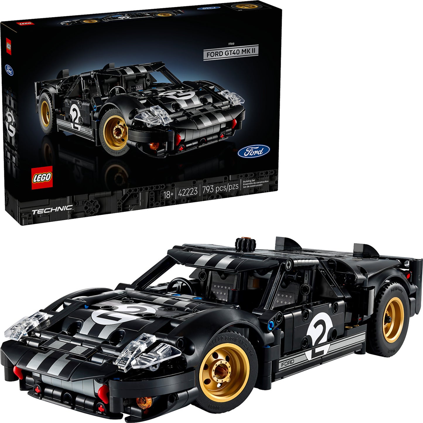 LEGO 42223 1966 Ford GT40 MKII Race Car - Technic