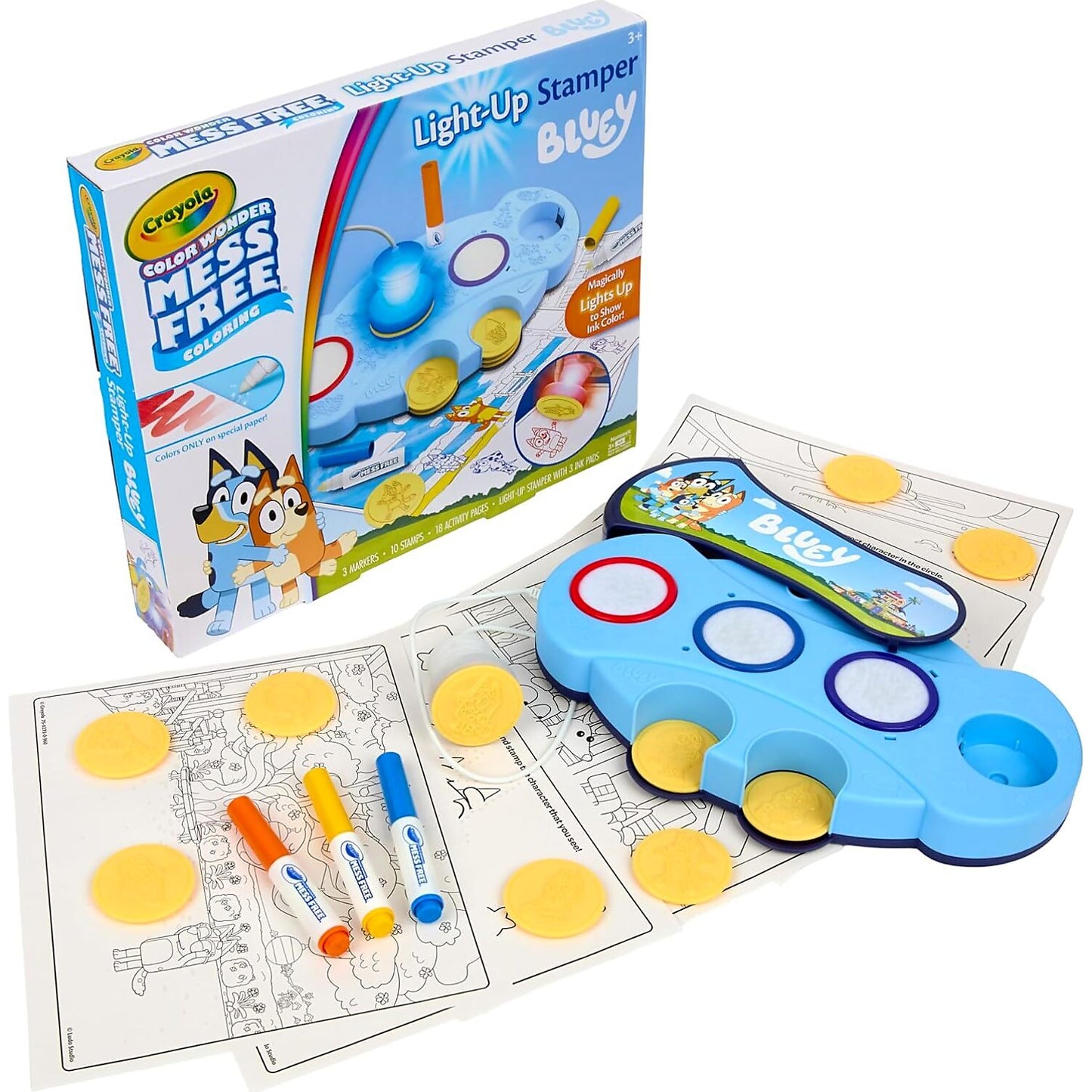 Crayola - Bluey Color Wonder Mess Free Light-Up Stamper