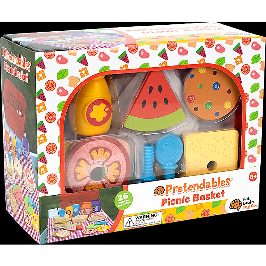 Fat Brain Toys - Pretendables Picnic Basket Set 26pce