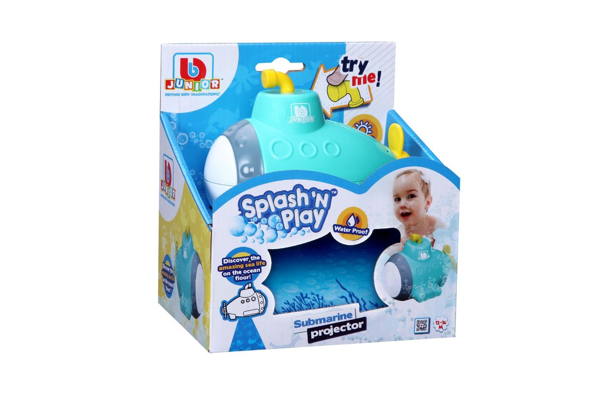 Bburago Junior Bath Toy Splash And Play Submarine Projector