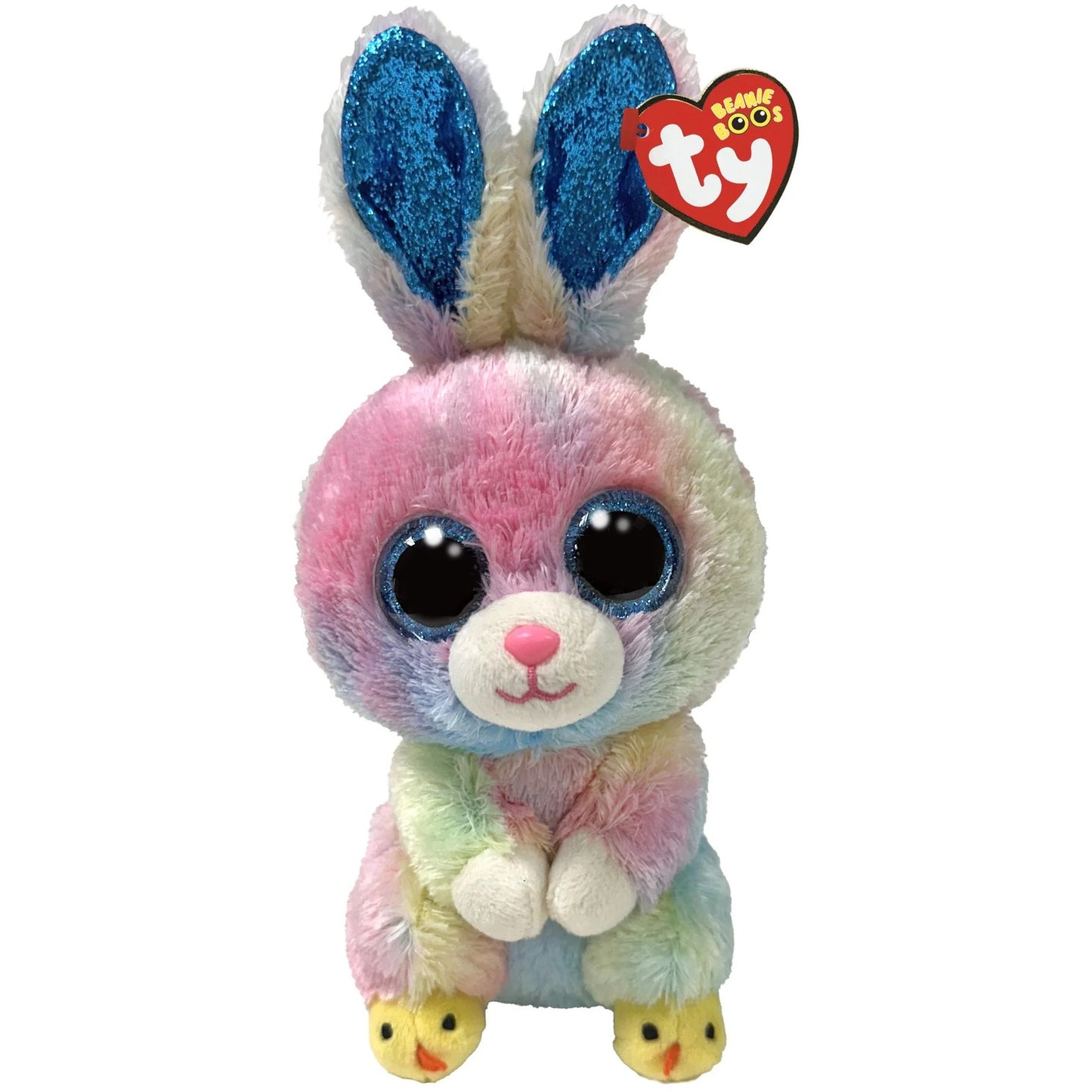TY -  Beanie Boos - Twitches Rainbow Rabbit Small 15cm Plush