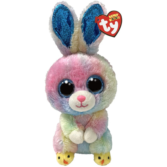 TY -  Beanie Boos - Twitches Rainbow Rabbit Small 15cm Plush