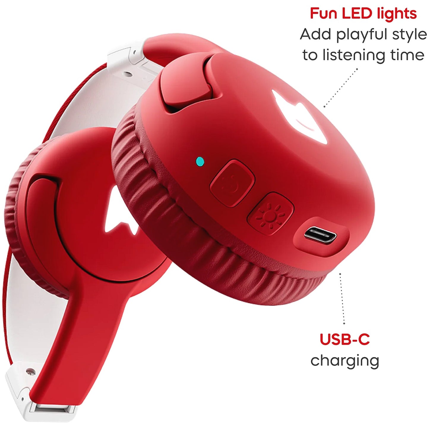 Tonies - Bluetooth Foldable Headphones - Sunset Red (Toniebox not Included)