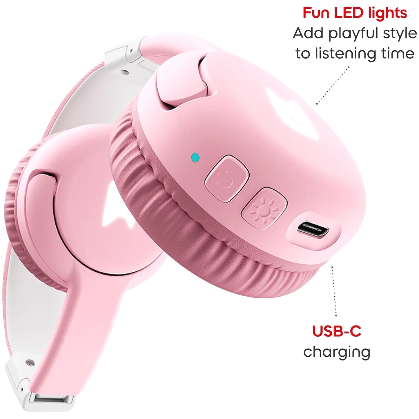 Tonies - Bluetooth Foldable Headphones - Cloud Pink (Toniebox not Included)