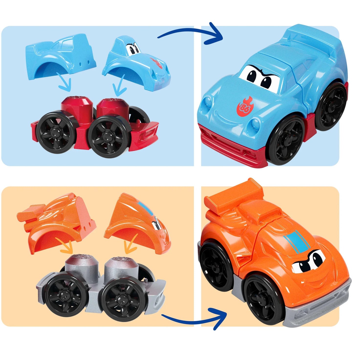MEGA BLOKS - First Builders Build & Race Rig Toy Blocks - Mattel