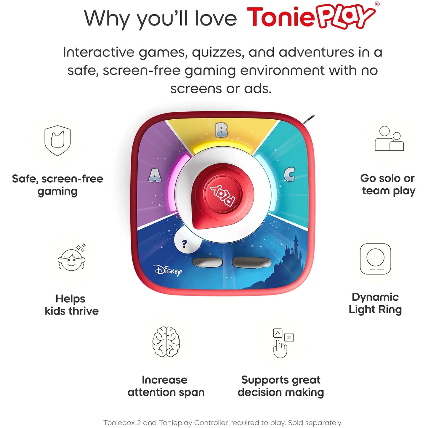 Tonies - Tonieplay Disney Quiz Kingdom Game (Toniebox not Included)