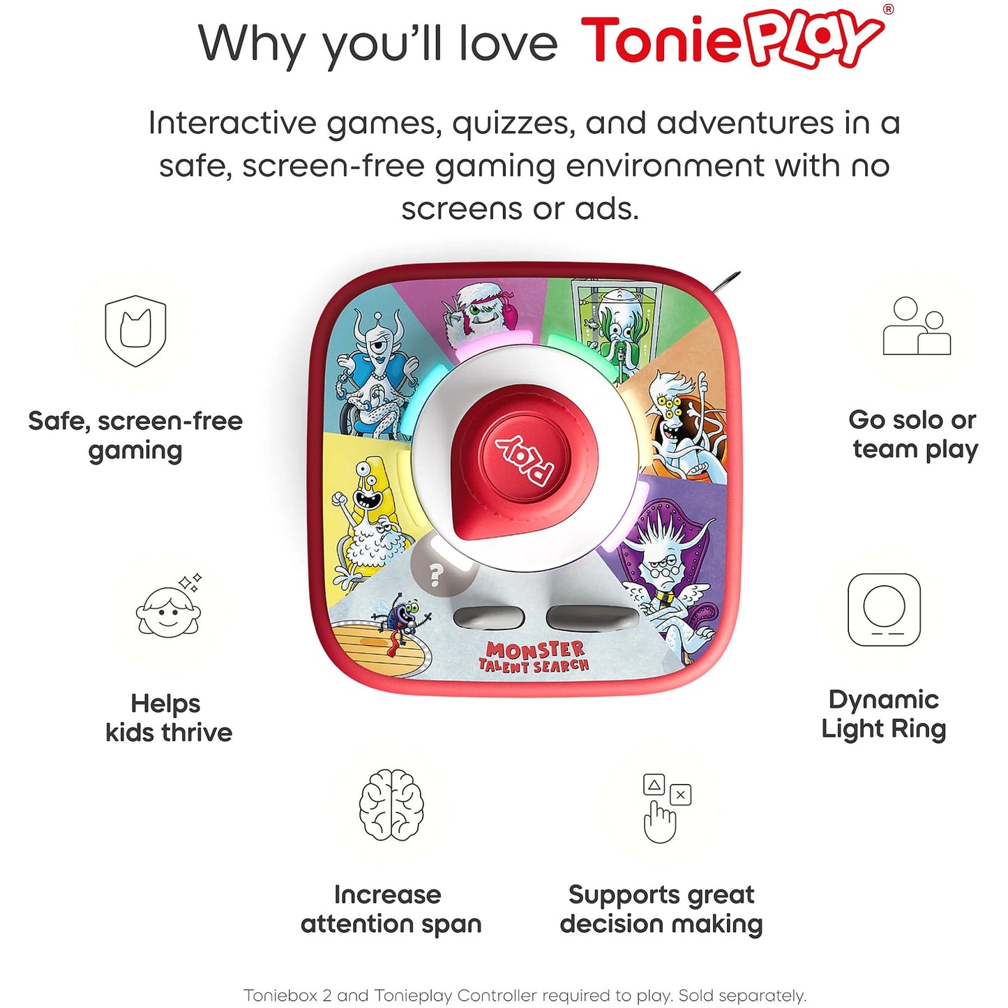 Tonies - Tonieplay Monster Talent Search (Toniebox not Included)